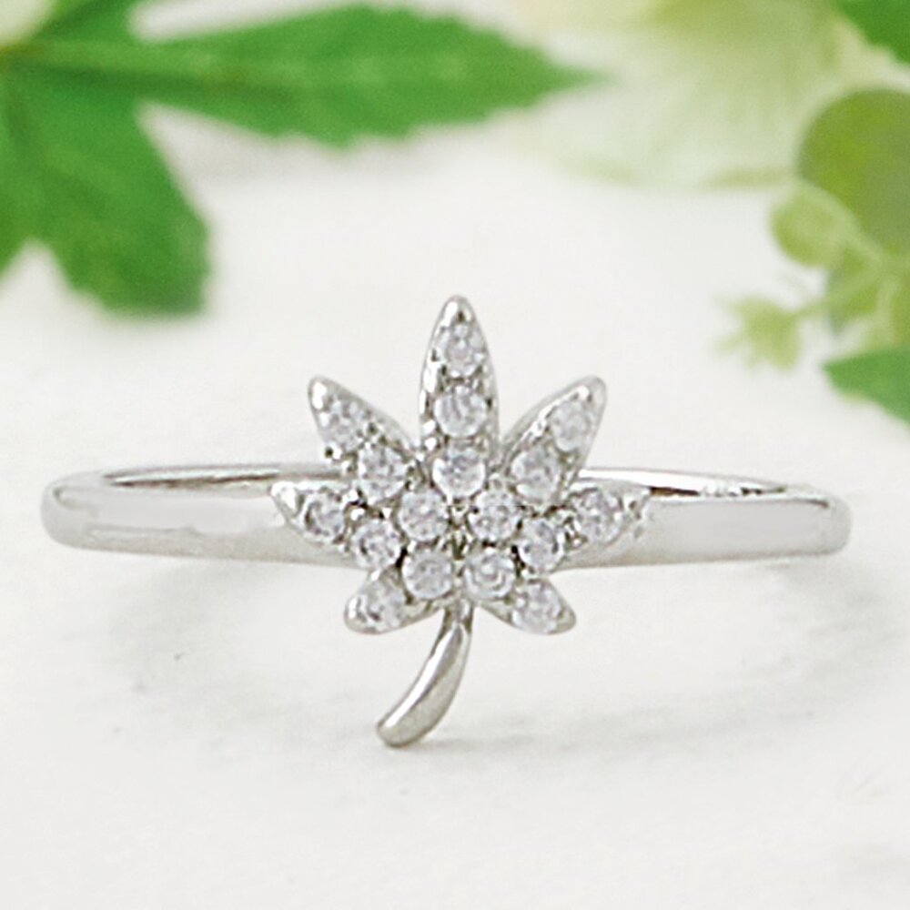 Hemp Ring, Size 6, Charmed Aroma Hemp Leaf Ring Collection